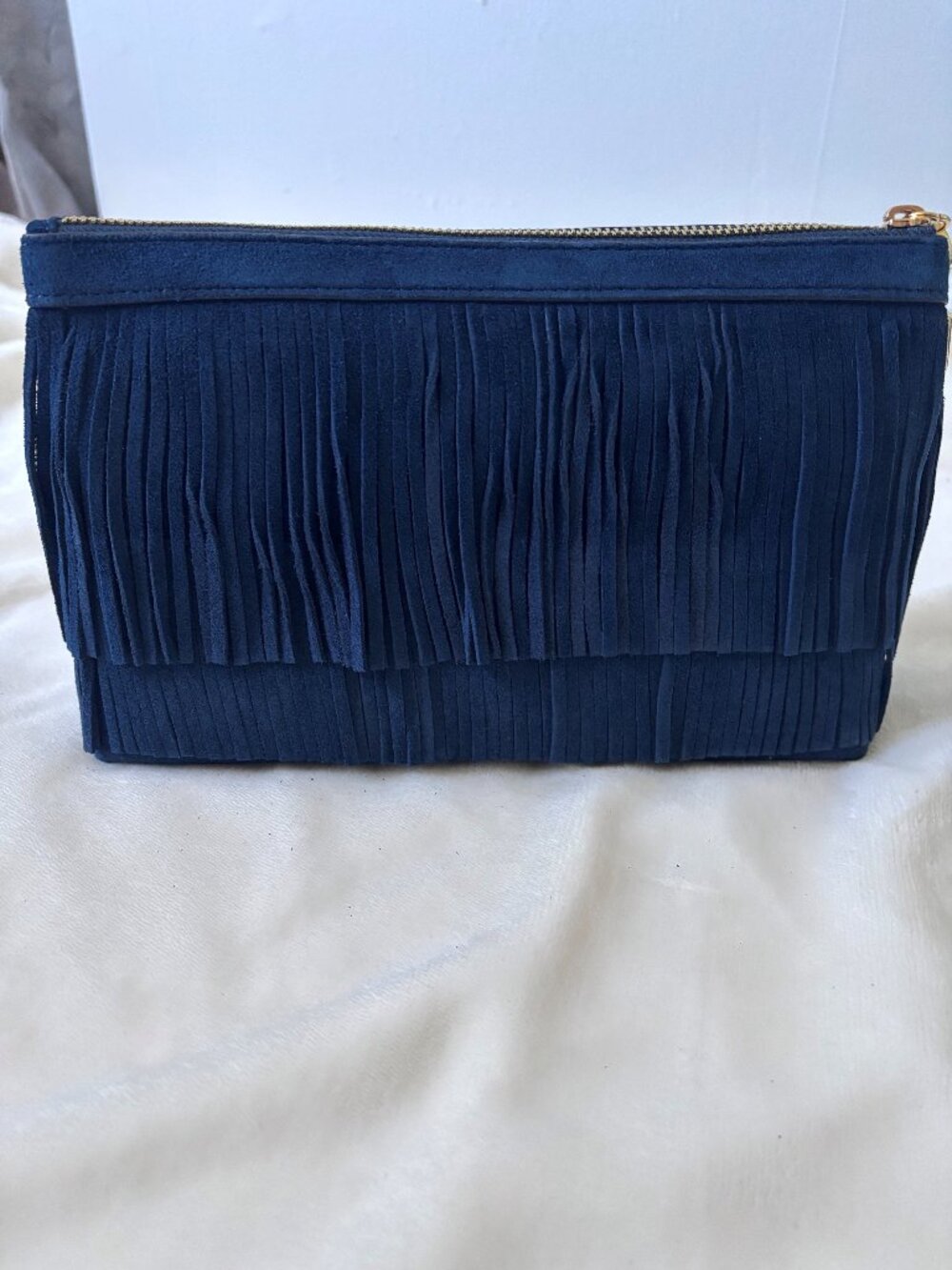India Hicks “Dougal” Deep Sea Blue Clutch